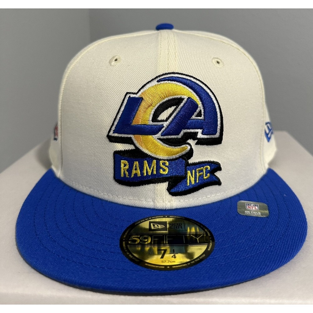 New Era Los Angeles Rams NFC 59FIFTY Fitted Cap Hat Size 7 1/4 Brand New
